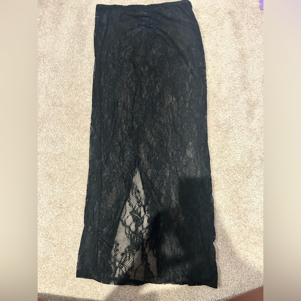 Elegant Black Lace Skirt